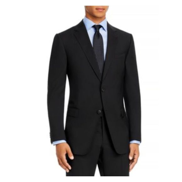 Z ZEGNA Other - Z ZEGNA Mens Black Single Breasted, Slim Fit Suit Blazer 50R